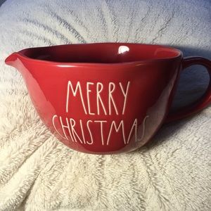 Rae Dunn Merry Christmas Mixing Bowl Red Holiday
